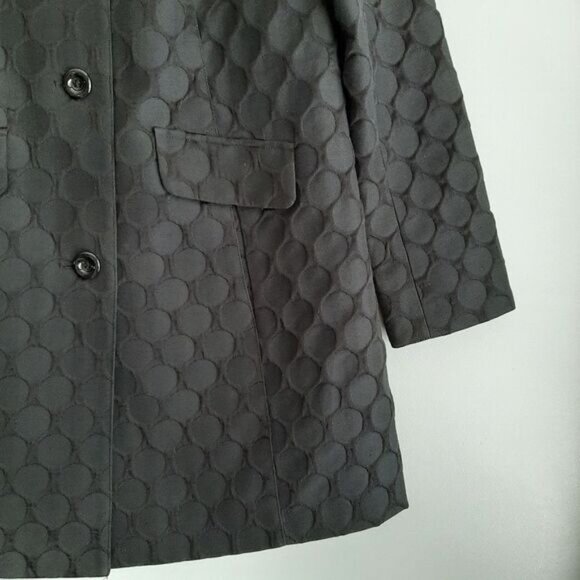 NOVELTI / Textural Tonal Polka Dot Fabric Modern Coat Jacket Sz 8 - Picture 5 of 13